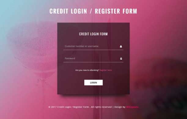 Credit-Login-and-Register-Form-a-Responsive-Widget-Template